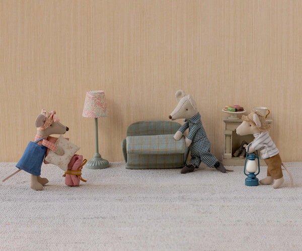 Lampadaire vintage Souris menthe Maileg