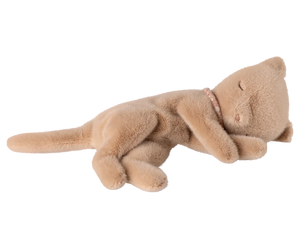 Peluche chaton endormi petit gris Maileg