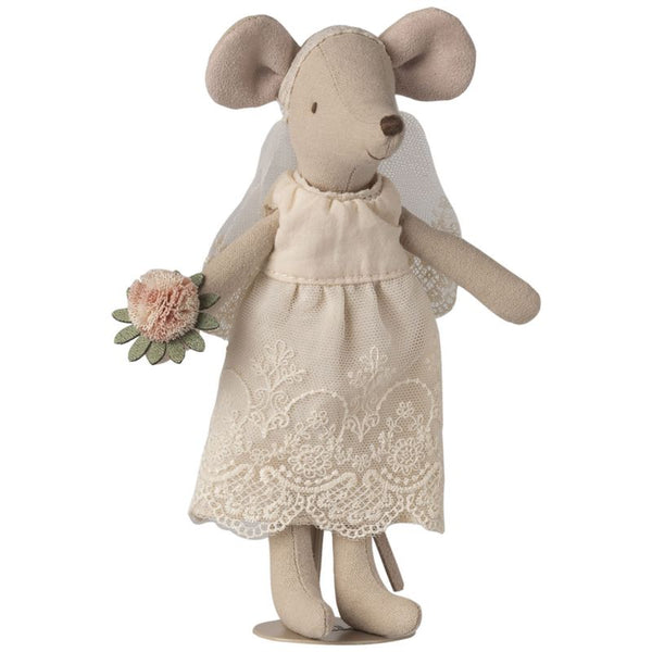 Couple de mariés dans son joli coffret, maman et papa Souris Maileg
