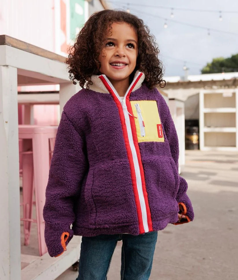 Hello Hossy Veste polaire prune 4-6 ans