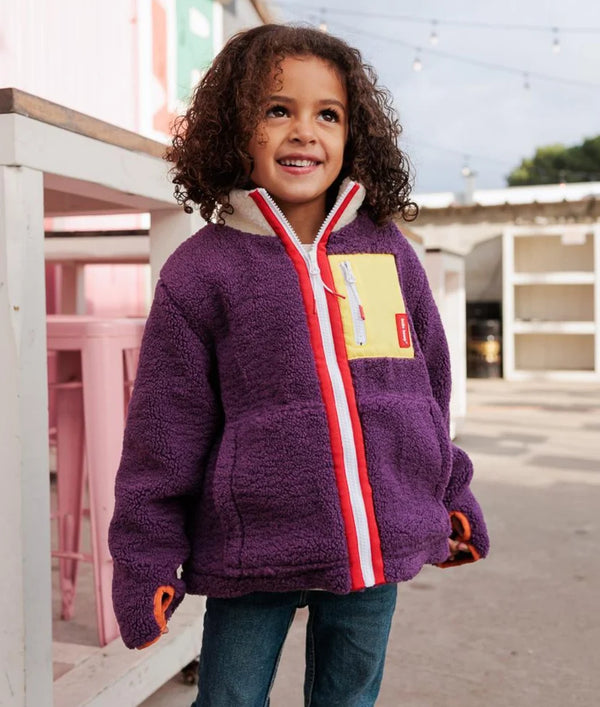 Hello Hossy Veste polaire prune 4-6 ans