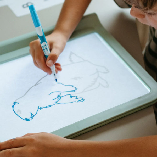 Kidydraw pro tablette lumineuse nomade verte