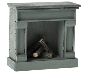 Cheminée souris bleu Maileg