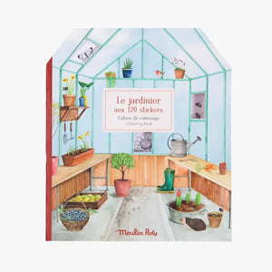 Cahier de coloriage et stickers le jardinier