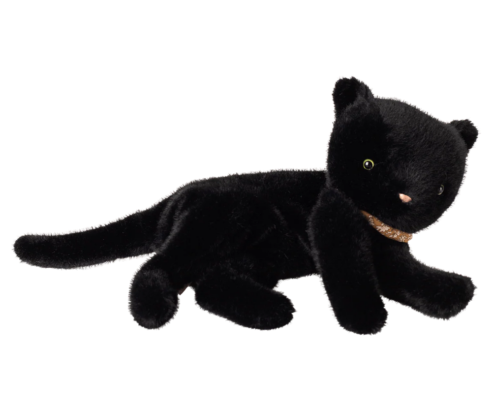 Peluche chaton endormi médium noir Maileg