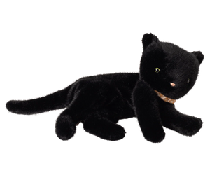 Peluche chaton endormi médium noir Maileg