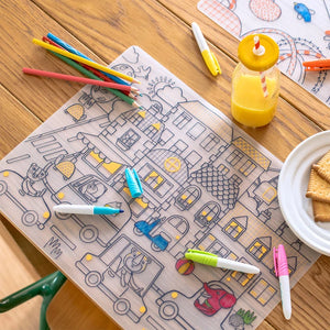 Set en silicone à colorier + 5 feutres Moulin roty