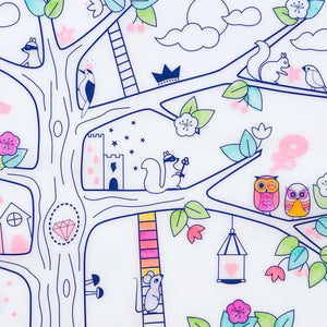 Coloriage éducatif-Set en silicone ARBRE MAGIQUE 5 feutres inclus