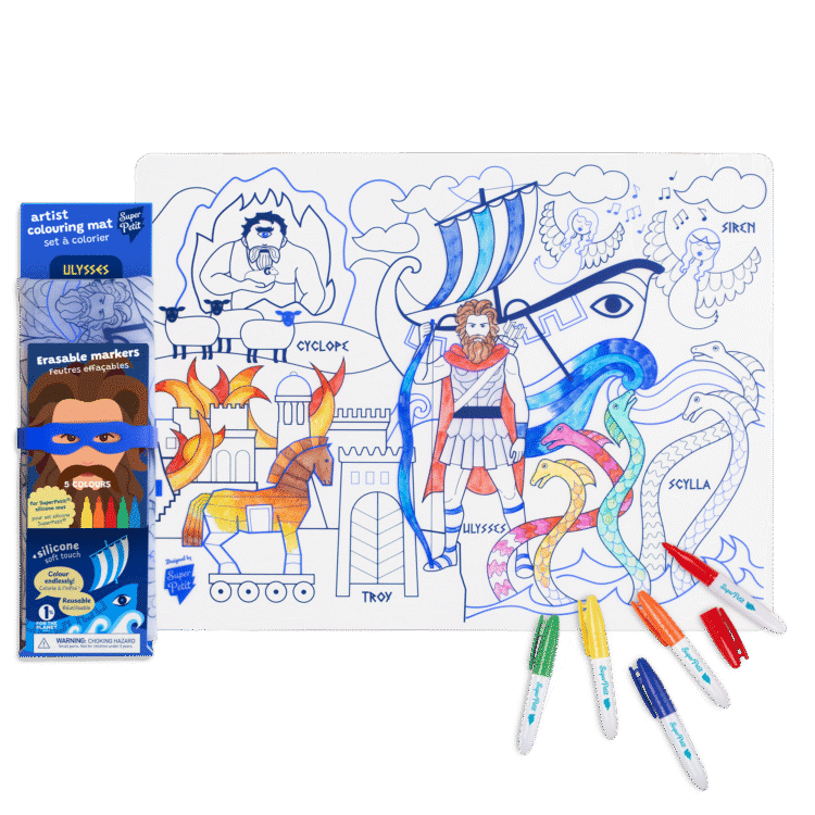 Coloriage éducatif-Set en silicone PARIS 5 feutres inclus