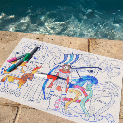 Coloriage éducatif-Set en silicone PARIS 5 feutres inclus