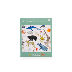 Pochette stickers les animaux du monde