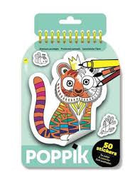 Carnet de 50 stickers animaux à colorier