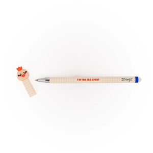Stylo effaçable Bo-Bo Gigi la poule - I'm the egg-spert