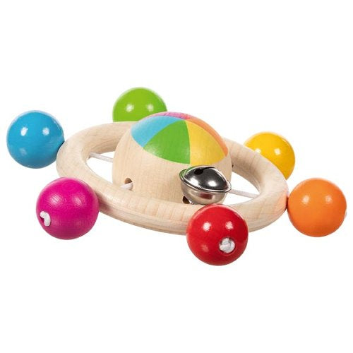 Hochet toupie de perles arc-en-ciel Goki