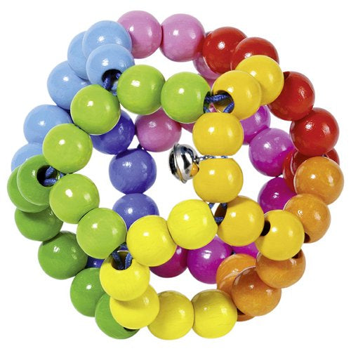 Hochet balle arc-en-ciel flexible Goki