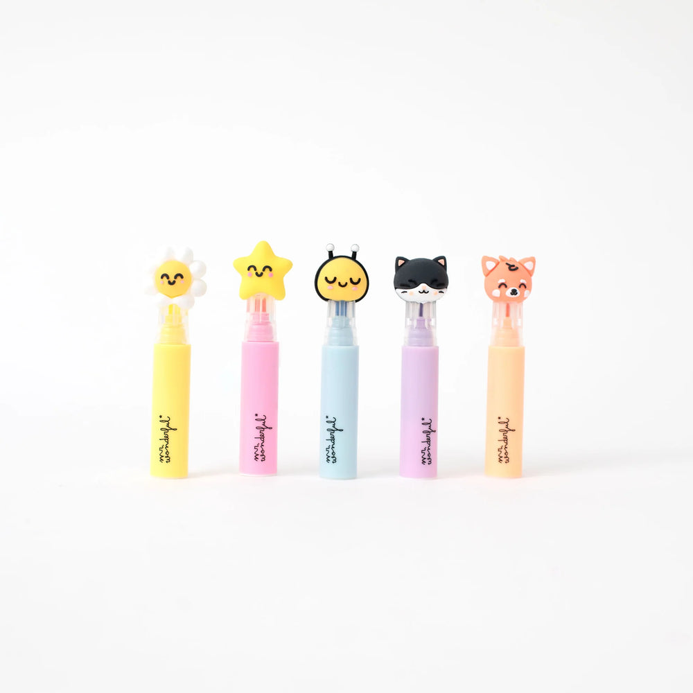 Lot de 5 surligneurs pastel