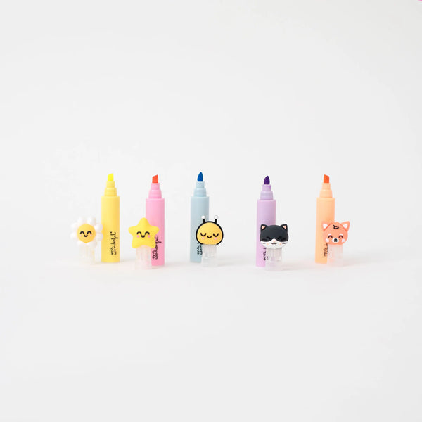 Lot de 5 surligneurs pastel
