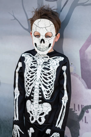 Costume squelette phosphorescent avec pantalon et masque