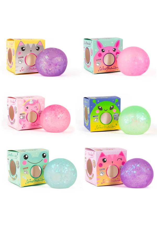 Balles squishy à paillettes