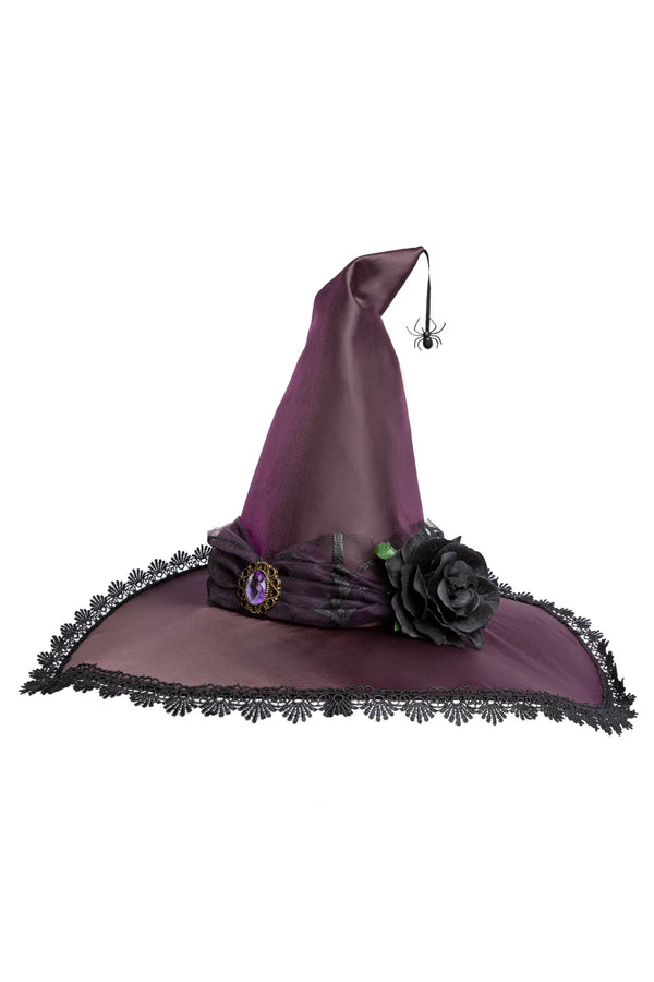 Chapeau de sorcière violet