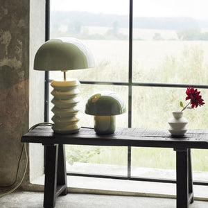 Petite lampe champignon métal émaillé