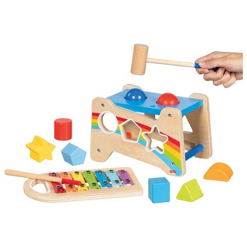 Banc à marteler et à encastrer avec xylophone