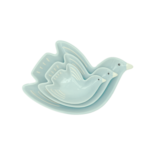 Coupelle Cui Cui oiseau bleu givré