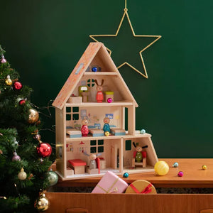 Maison de poupées avec mobilier