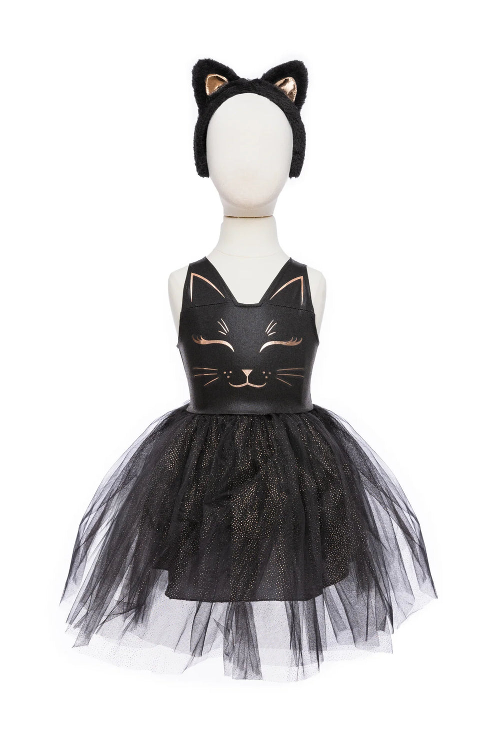 Robe de chat noir avec serre-tête