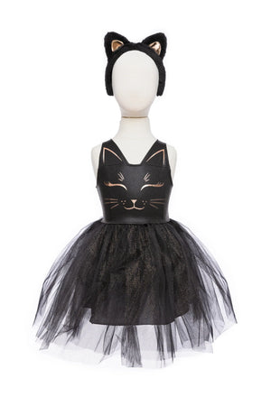 Robe de chat noir avec serre-tête