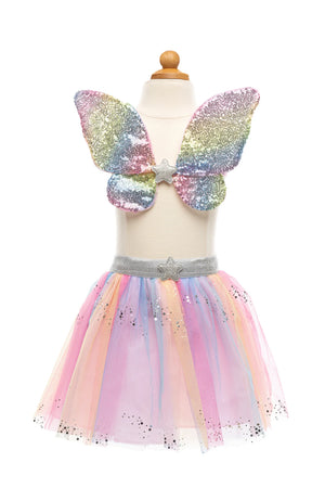 Set papillon sequins arc-en-ciel