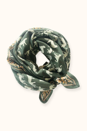 Big foulard Latika Bengale vert