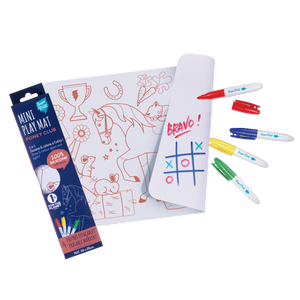 NEW Coloriage éducatif: miniPlaymat 2en1 - PONEY CLUB