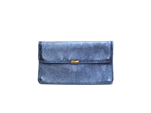 Porte monnaie cuir tout en un compact: Acier