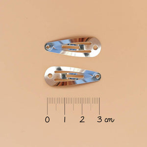 Barrettes mini papillon - Liberty Poppy and Daisy Rose scintillant