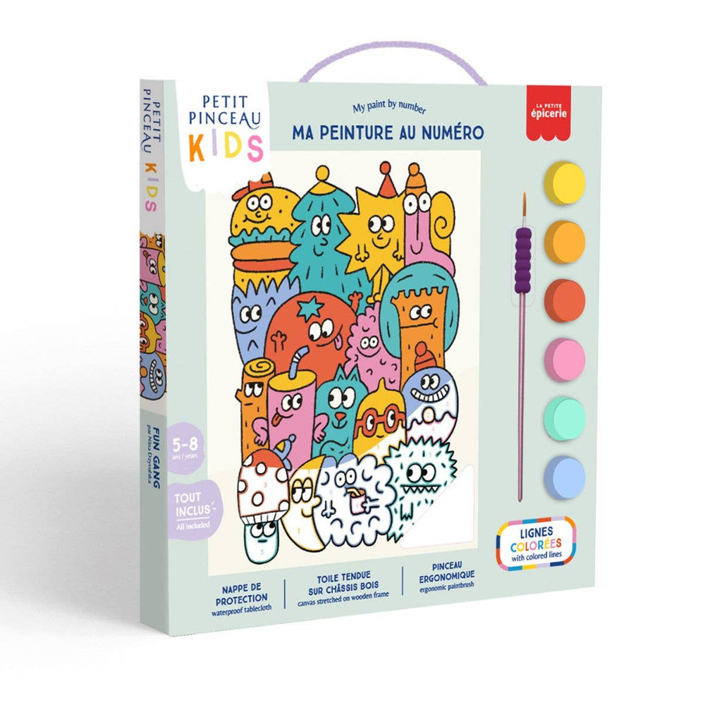 Kit peinture au numéro - Petit Pinceau Kids Fun Gang