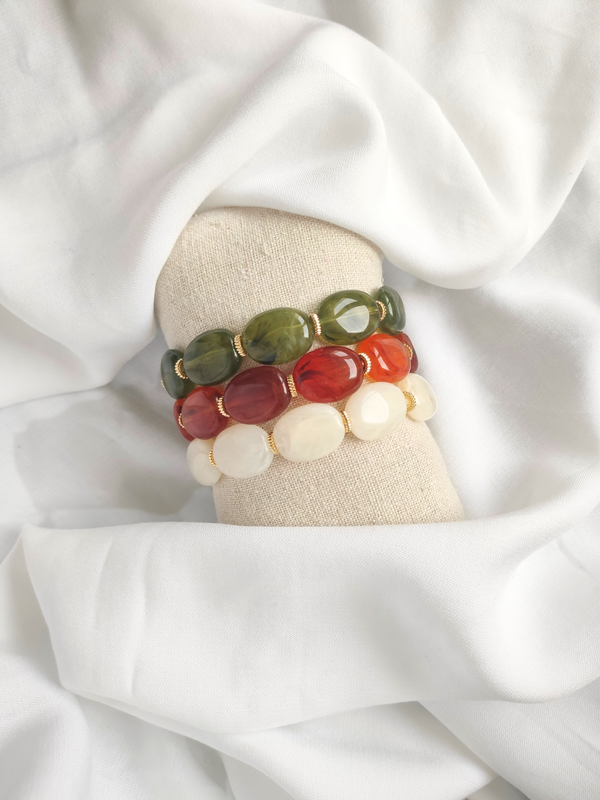 Bracelet JANE: Orange opaque / S/M = 18 cm
