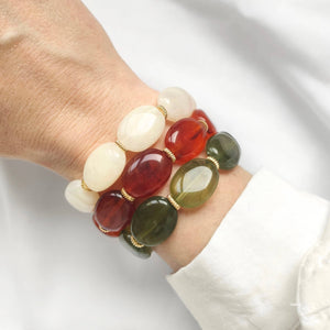 Bracelet JANE: Chocolat / S/M = 18 cm