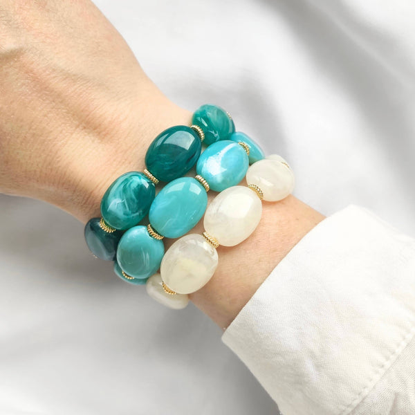 Bracelet JANE: Aubergine / S/M = 18 cm