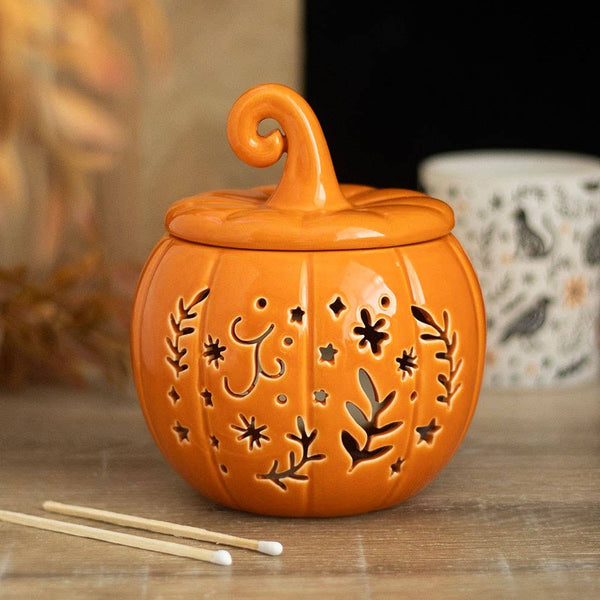 Brûleur d'huile et chauffe-cire citrouille Orange Folk