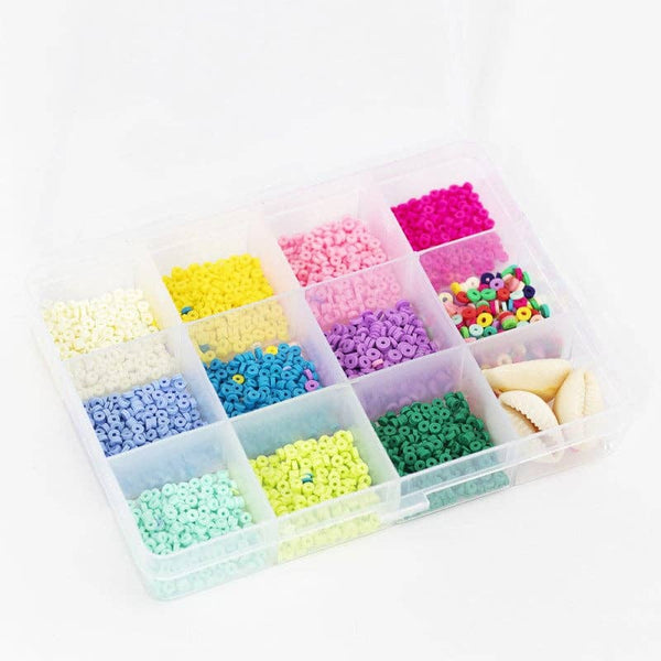 Boite de 11 couleurs de perles heishi 6 mm POP + accessoires