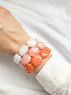 Bracelet JANE: Chocolat / S/M = 18 cm