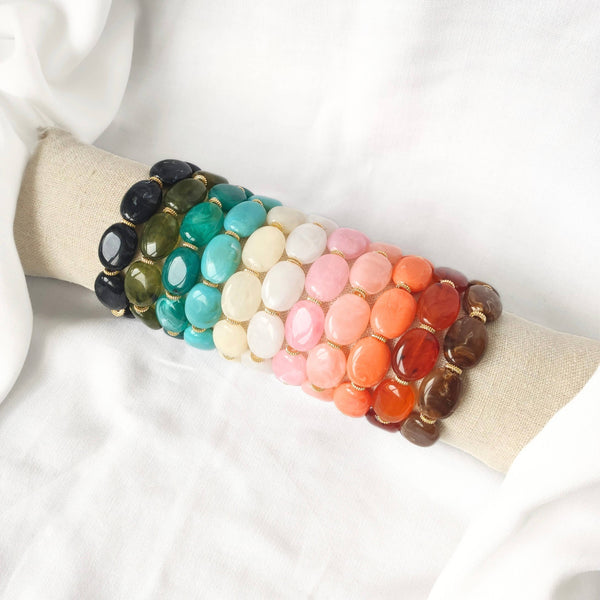 Bracelet JANE: Caramel / S/M = 18 cm