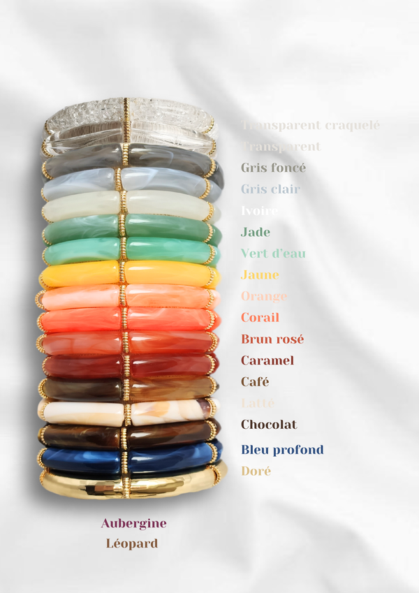 Bracelet SCARLETT: Caramel / S/M = 19cm = diamètre 6 cm