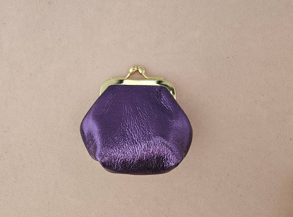 Mini bourse cuir rétro: Mint