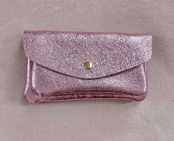 Porte monnaie cuir double poches Kangourou: Violet