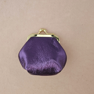 Mini bourse cuir rétro: Lilas