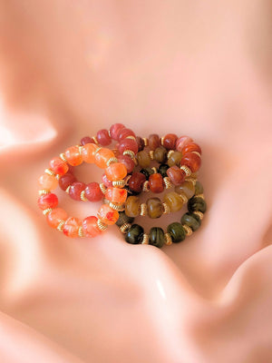 Bracelet GIGI: Vert olive / Fermoir