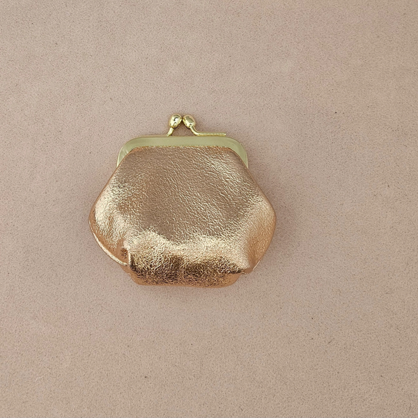 Mini bourse cuir rétro: Lilas