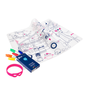 Coloriage réutilisable - Set en silicone DREAM VAN - JUIN